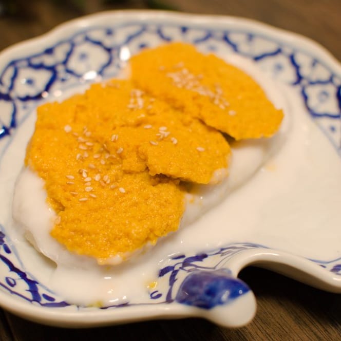 Sweet Sticky with Custard.