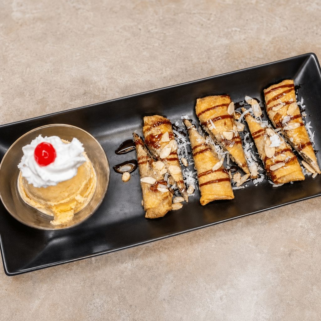 2 Fried Banana with Ice Cream.